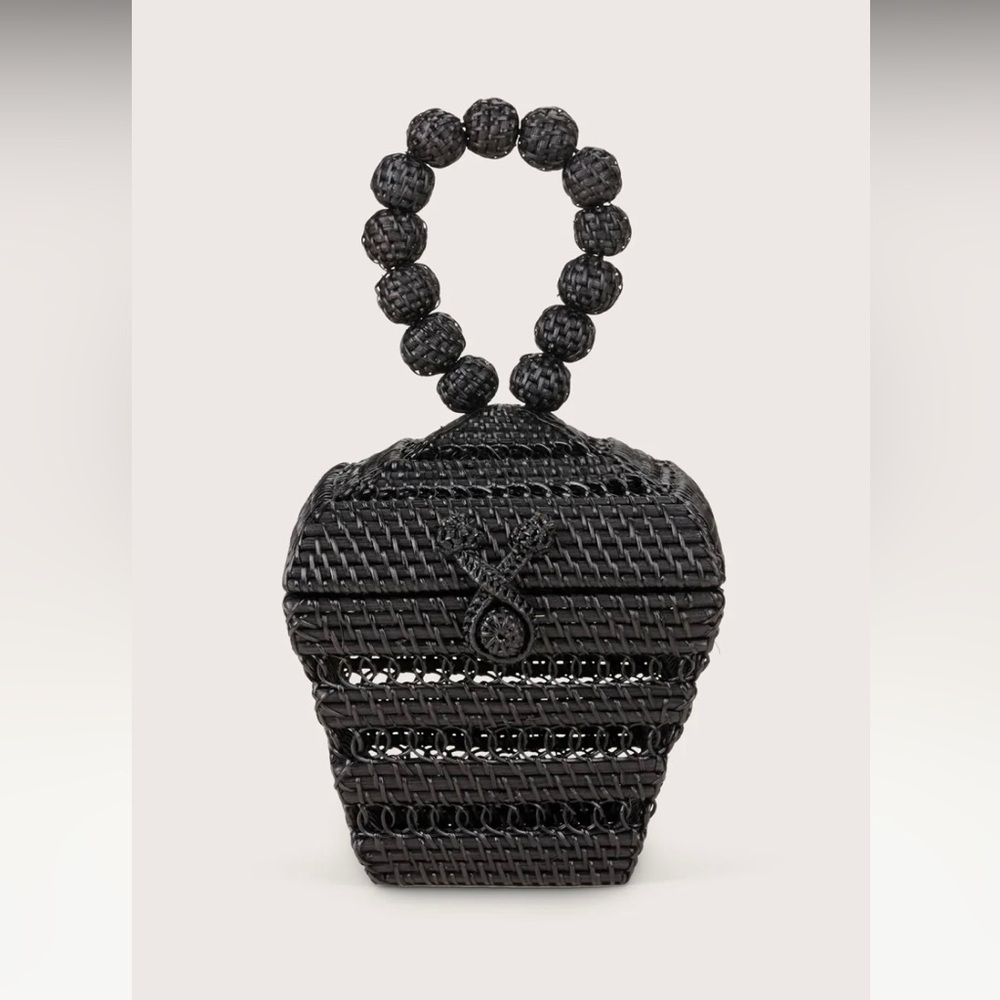 Cult Gaia Black Woven Bag